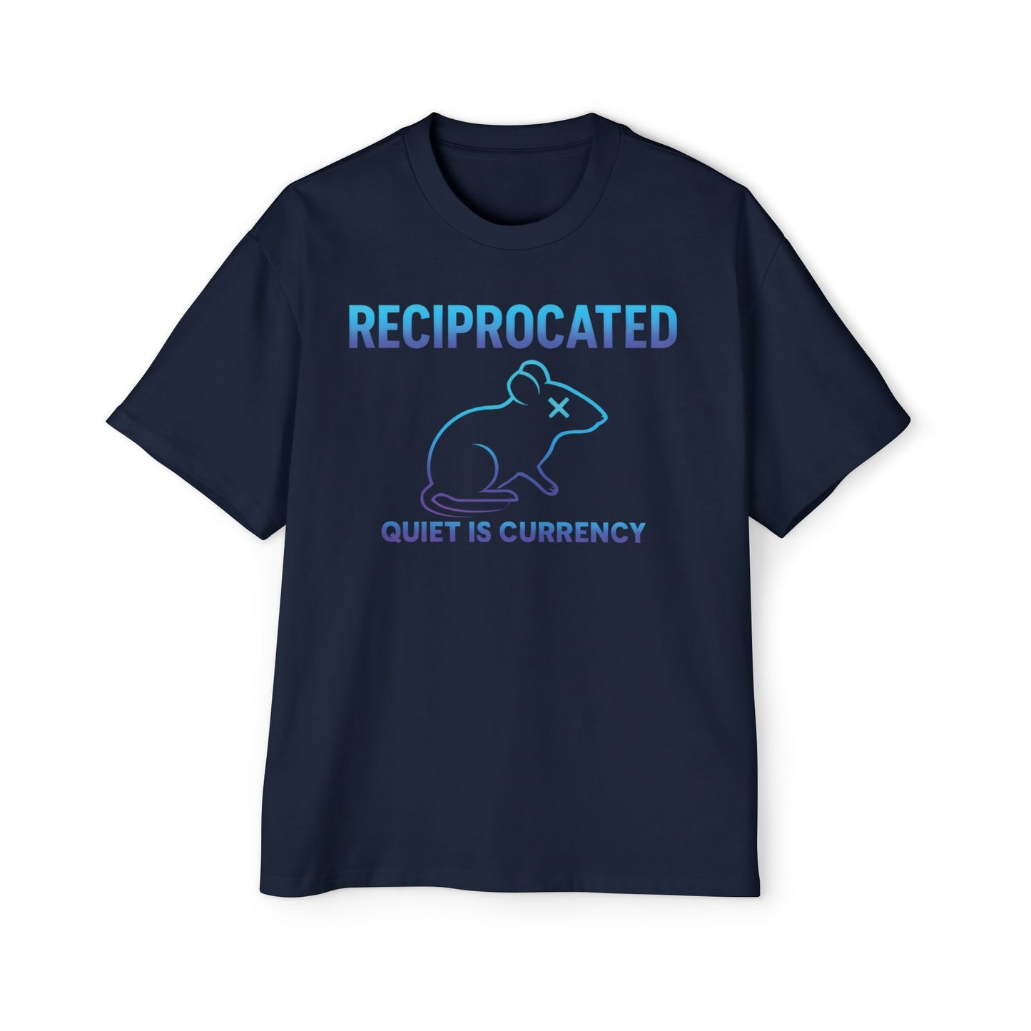 Oversized Graphic Tee: Quiet is Currency Mouse Design, Casual Streetwear, Unisex Summer Wear, Gift for Creative Souls