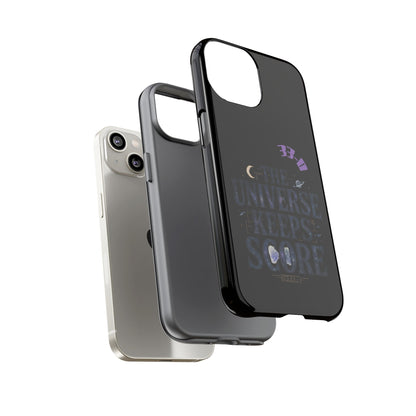 Phone Case with Cosmic Design - The Universe Keeps Score - Perfect for Astrology Lovers, Gift for Friends, Galaxy Aesthetic, Unique [...]