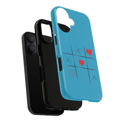 Tough Cases Phone Case - Playful Tic Tac Toe Design, Phone Accessory, Cute Gift, Durable Cover, Fun Tech