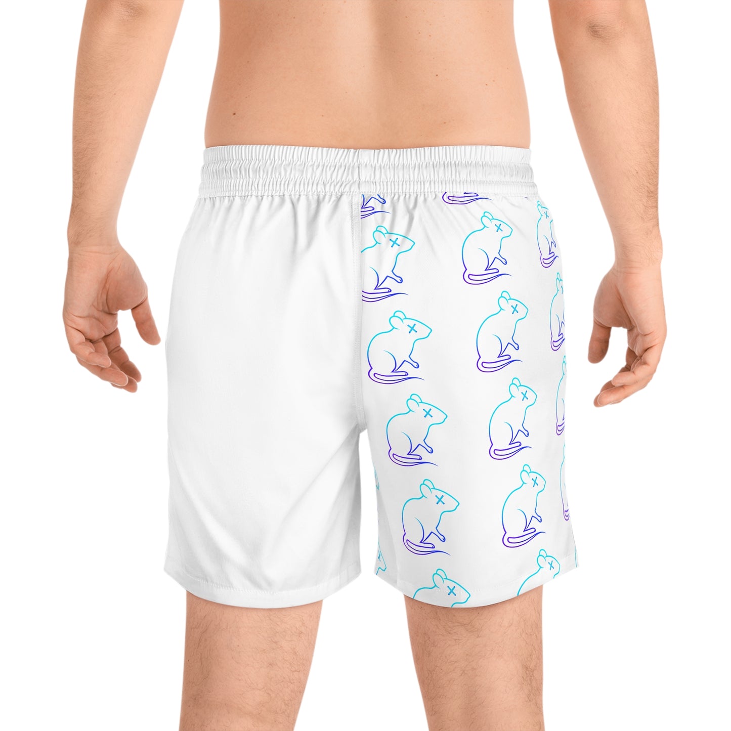 Trendy Men's Mid-Length Swim Shorts, Beachwear for Summer, Unique Swim Trunks, Funny Swim Shorts, Pool Party Essentials