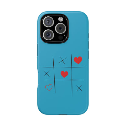 Tough Cases Phone Case - Playful Tic Tac Toe Design, Phone Accessory, Cute Gift, Durable Cover, Fun Tech