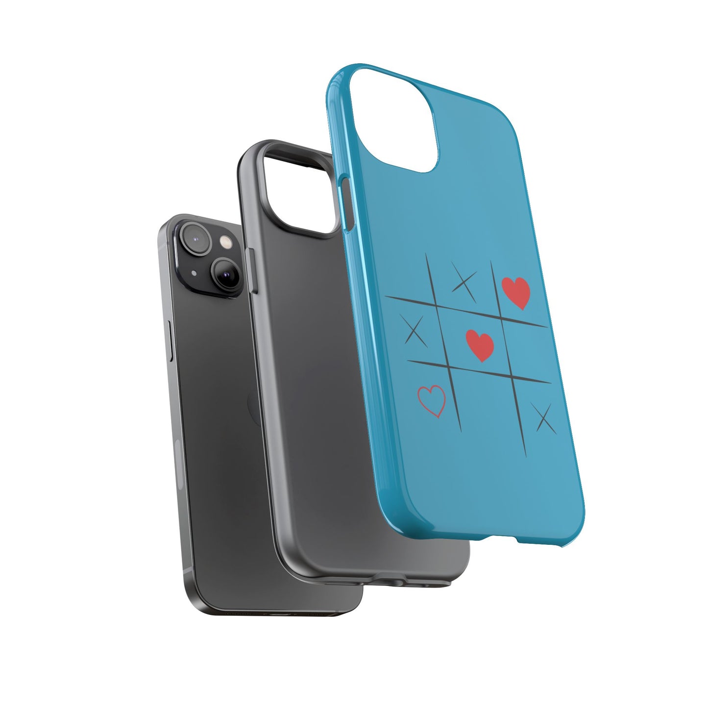 Tough Cases Phone Case - Playful Tic Tac Toe Design, Phone Accessory, Cute Gift, Durable Cover, Fun Tech