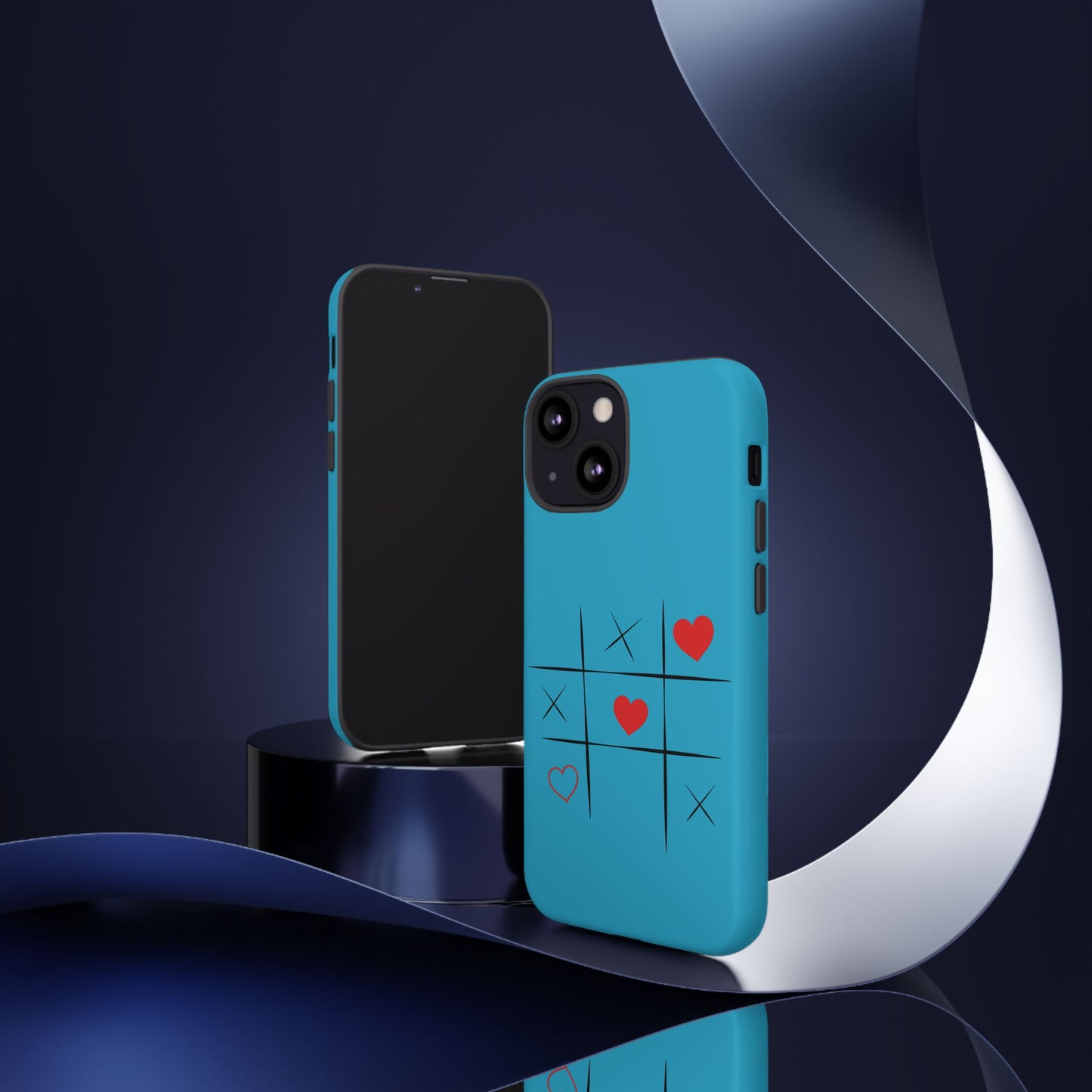 Tough Cases Phone Case - Playful Tic Tac Toe Design, Phone Accessory, Cute Gift, Durable Cover, Fun Tech