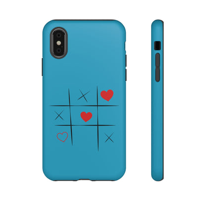 Tough Cases Phone Case - Playful Tic Tac Toe Design, Phone Accessory, Cute Gift, Durable Cover, Fun Tech