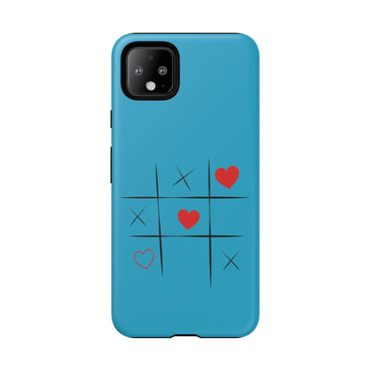 Tough Cases Phone Case - Playful Tic Tac Toe Design, Phone Accessory, Cute Gift, Durable Cover, Fun Tech