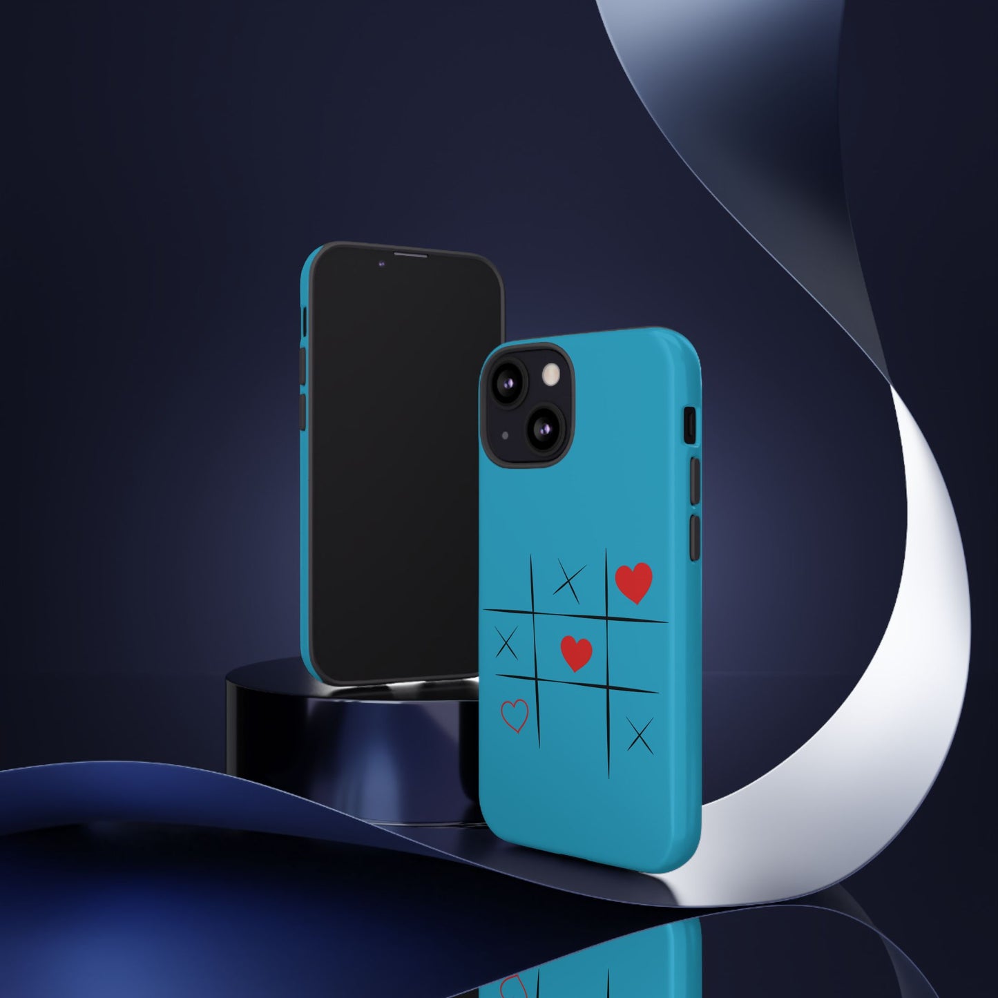 Tough Cases Phone Case - Playful Tic Tac Toe Design, Phone Accessory, Cute Gift, Durable Cover, Fun Tech