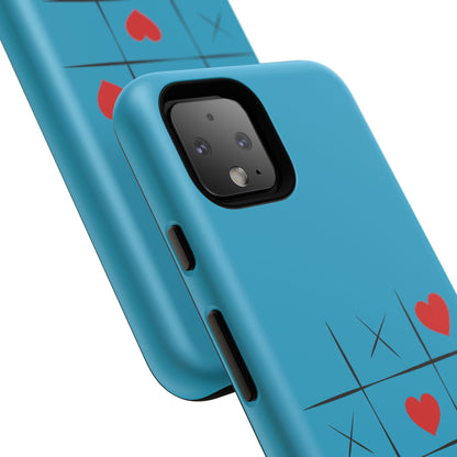 Tough Cases Phone Case - Playful Tic Tac Toe Design, Phone Accessory, Cute Gift, Durable Cover, Fun Tech