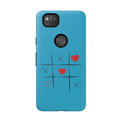 Tough Cases Phone Case - Playful Tic Tac Toe Design, Phone Accessory, Cute Gift, Durable Cover, Fun Tech