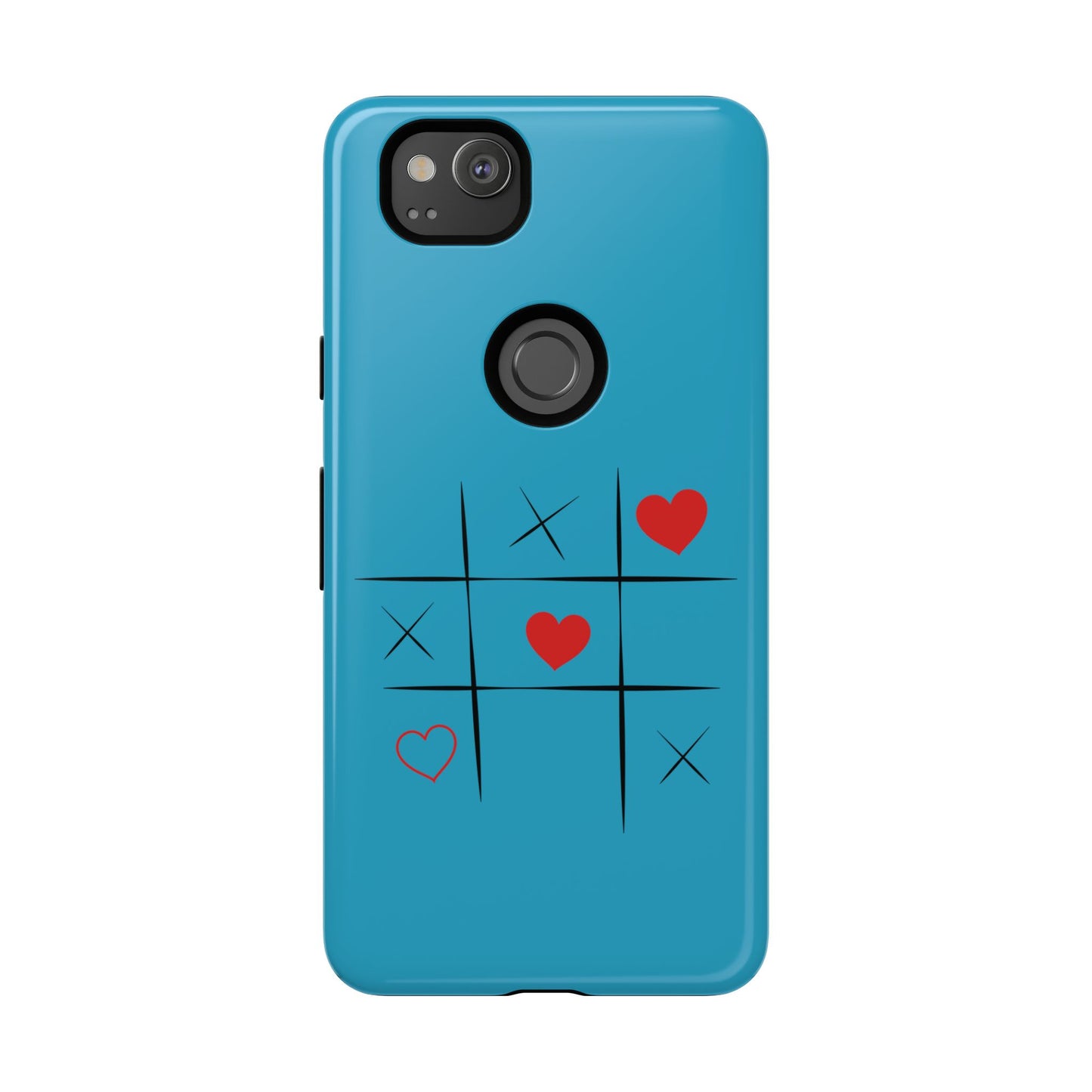 Tough Cases Phone Case - Playful Tic Tac Toe Design, Phone Accessory, Cute Gift, Durable Cover, Fun Tech