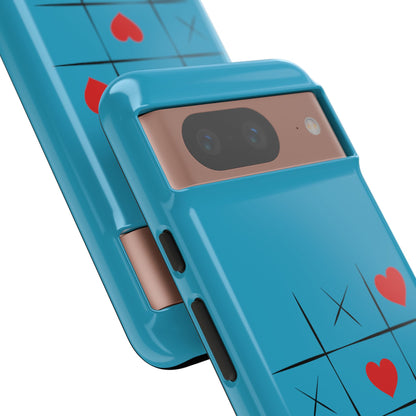 Tough Cases Phone Case - Playful Tic Tac Toe Design, Phone Accessory, Cute Gift, Durable Cover, Fun Tech