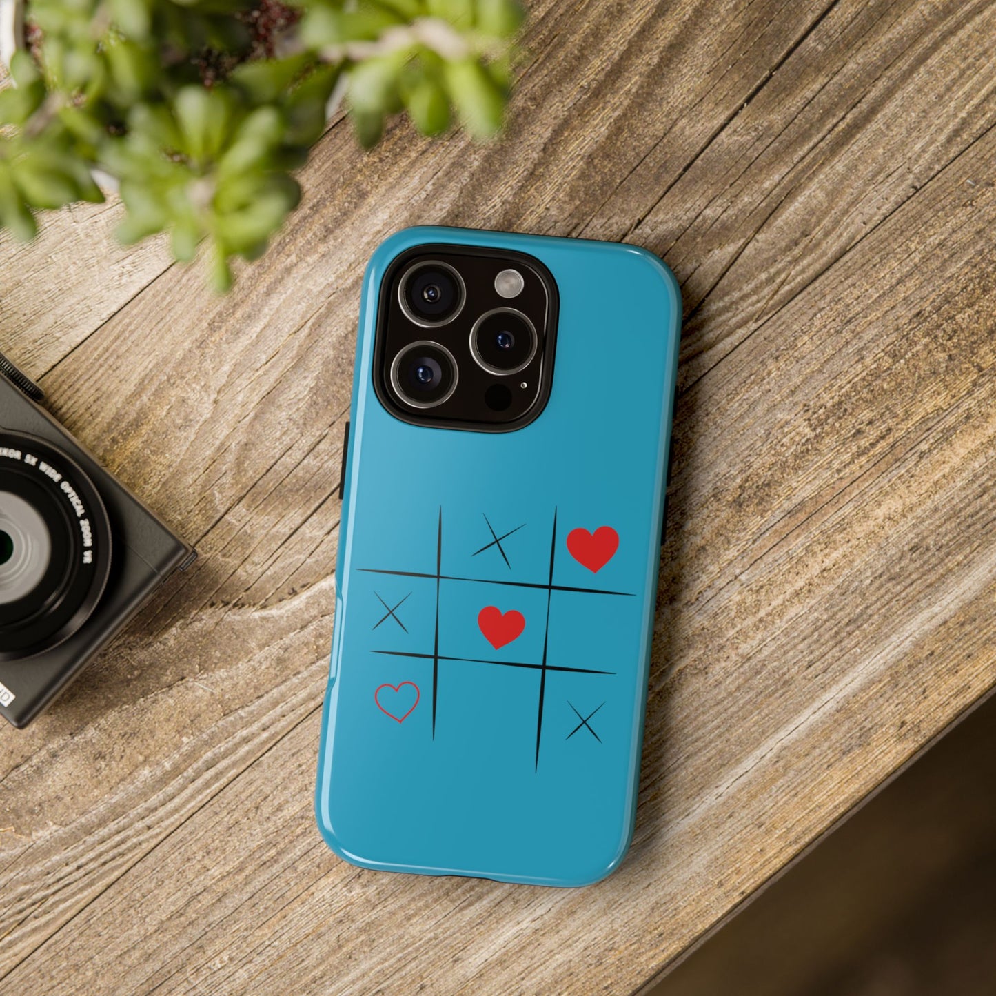 Tough Cases Phone Case - Playful Tic Tac Toe Design, Phone Accessory, Cute Gift, Durable Cover, Fun Tech