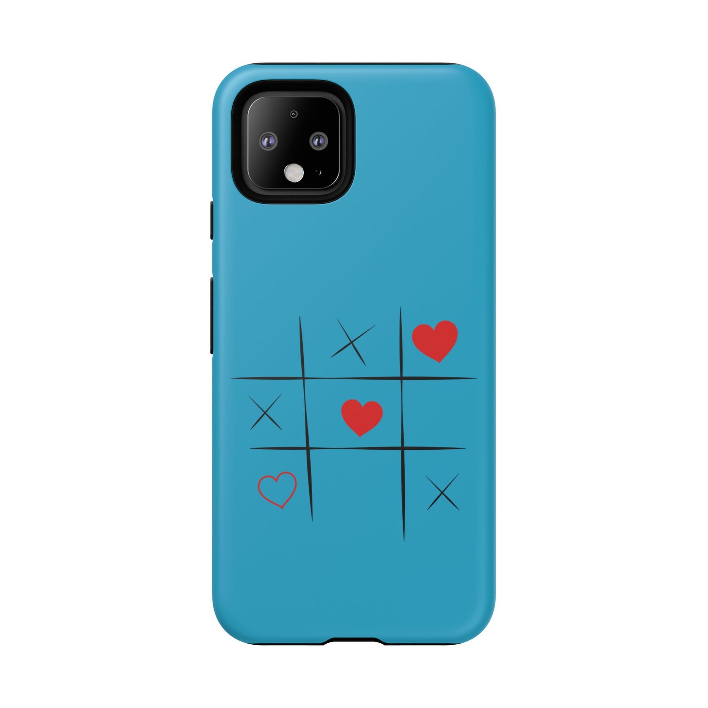 Tough Cases Phone Case - Playful Tic Tac Toe Design, Phone Accessory, Cute Gift, Durable Cover, Fun Tech