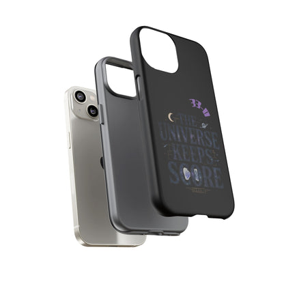Phone Case with Cosmic Design - The Universe Keeps Score - Perfect for Astrology Lovers, Gift for Friends, Galaxy Aesthetic, Unique [...]
