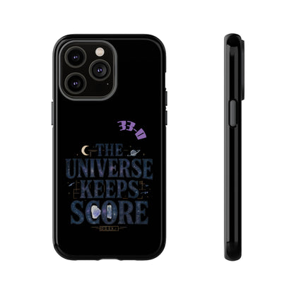 Phone Case with Cosmic Design - The Universe Keeps Score - Perfect for Astrology Lovers, Gift for Friends, Galaxy Aesthetic, Unique [...]