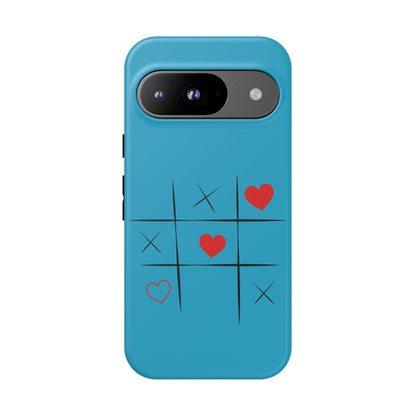 Tough Cases Phone Case - Playful Tic Tac Toe Design, Phone Accessory, Cute Gift, Durable Cover, Fun Tech