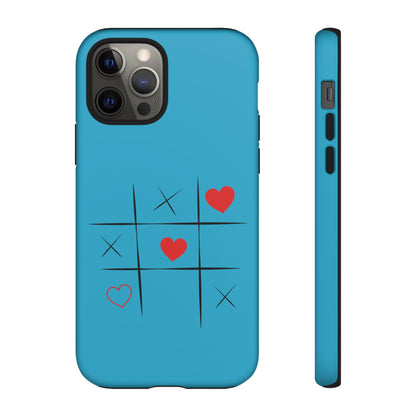 Tough Cases Phone Case - Playful Tic Tac Toe Design, Phone Accessory, Cute Gift, Durable Cover, Fun Tech
