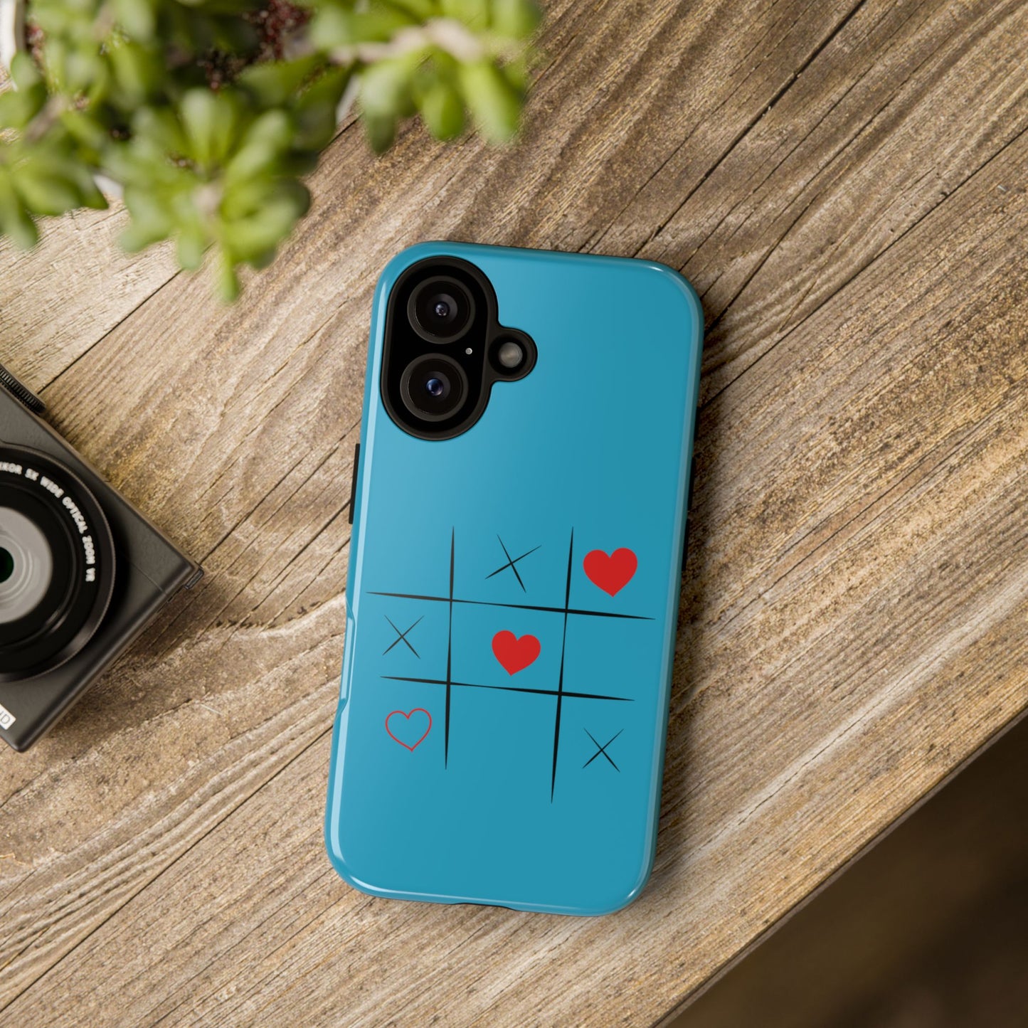 Tough Cases Phone Case - Playful Tic Tac Toe Design, Phone Accessory, Cute Gift, Durable Cover, Fun Tech