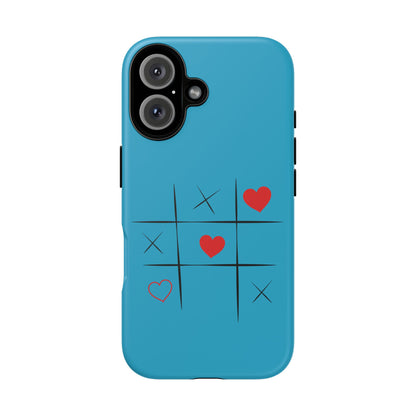 Tough Cases Phone Case - Playful Tic Tac Toe Design, Phone Accessory, Cute Gift, Durable Cover, Fun Tech
