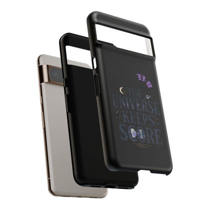 Phone Case with Cosmic Design - The Universe Keeps Score - Perfect for Astrology Lovers, Gift for Friends, Galaxy Aesthetic, Unique [...]