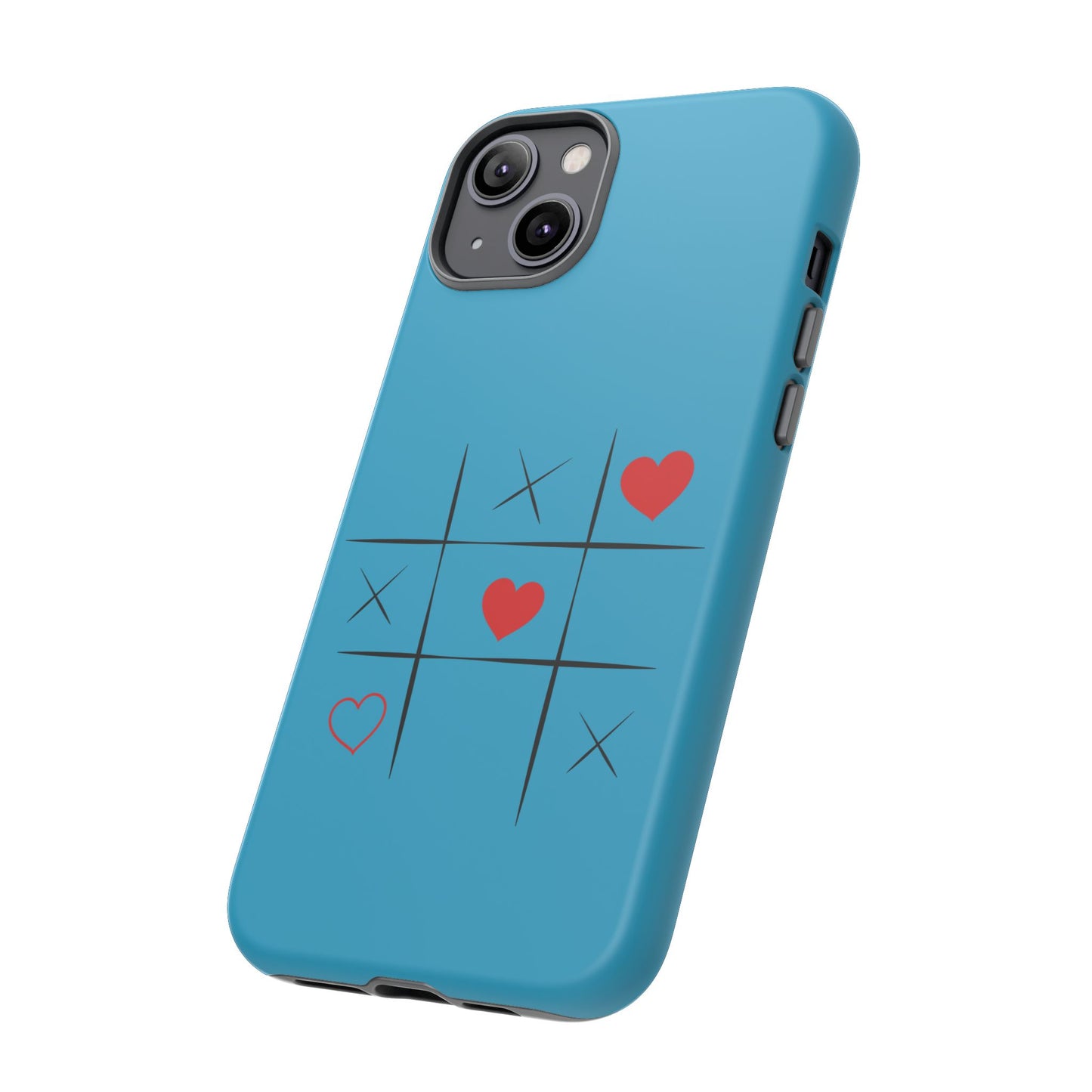 Tough Cases Phone Case - Playful Tic Tac Toe Design, Phone Accessory, Cute Gift, Durable Cover, Fun Tech