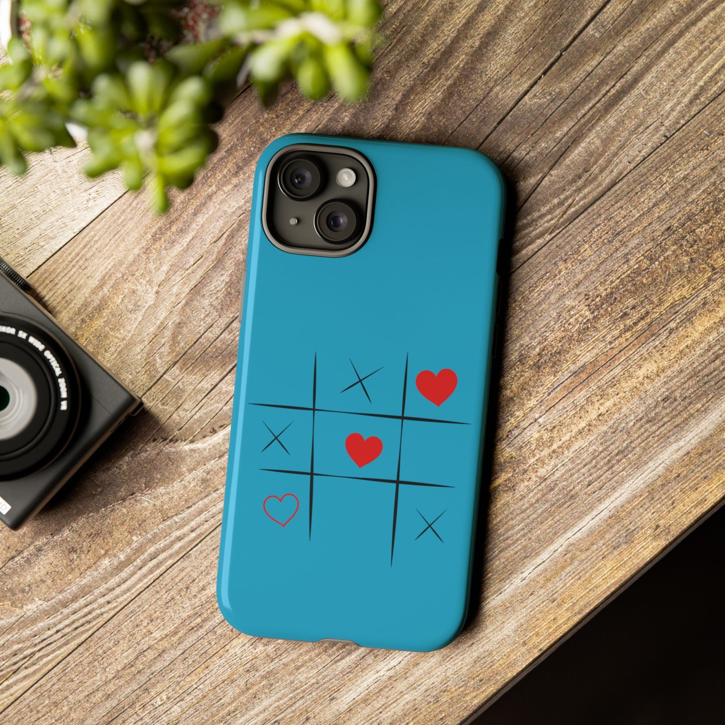 Tough Cases Phone Case - Playful Tic Tac Toe Design, Phone Accessory, Cute Gift, Durable Cover, Fun Tech