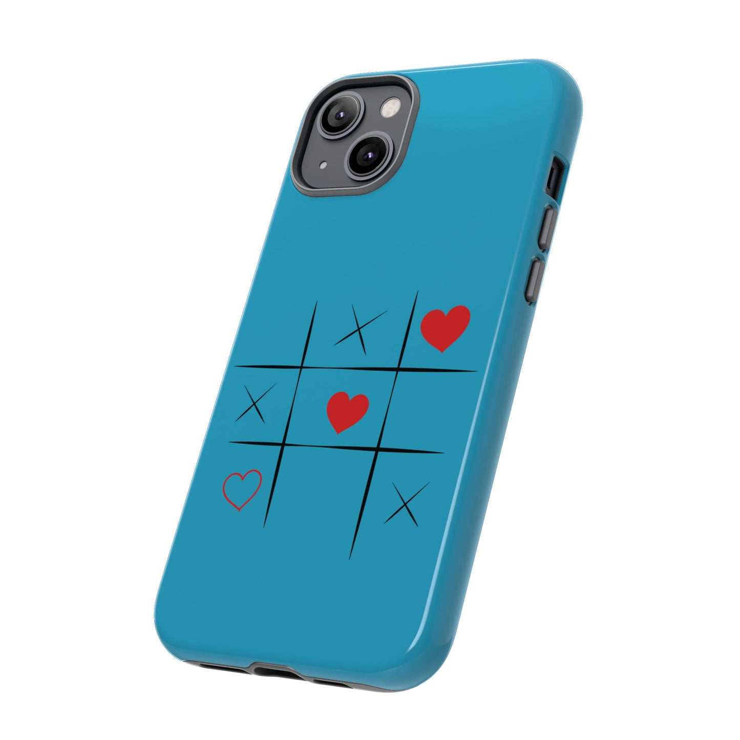 Tough Cases Phone Case - Playful Tic Tac Toe Design, Phone Accessory, Cute Gift, Durable Cover, Fun Tech