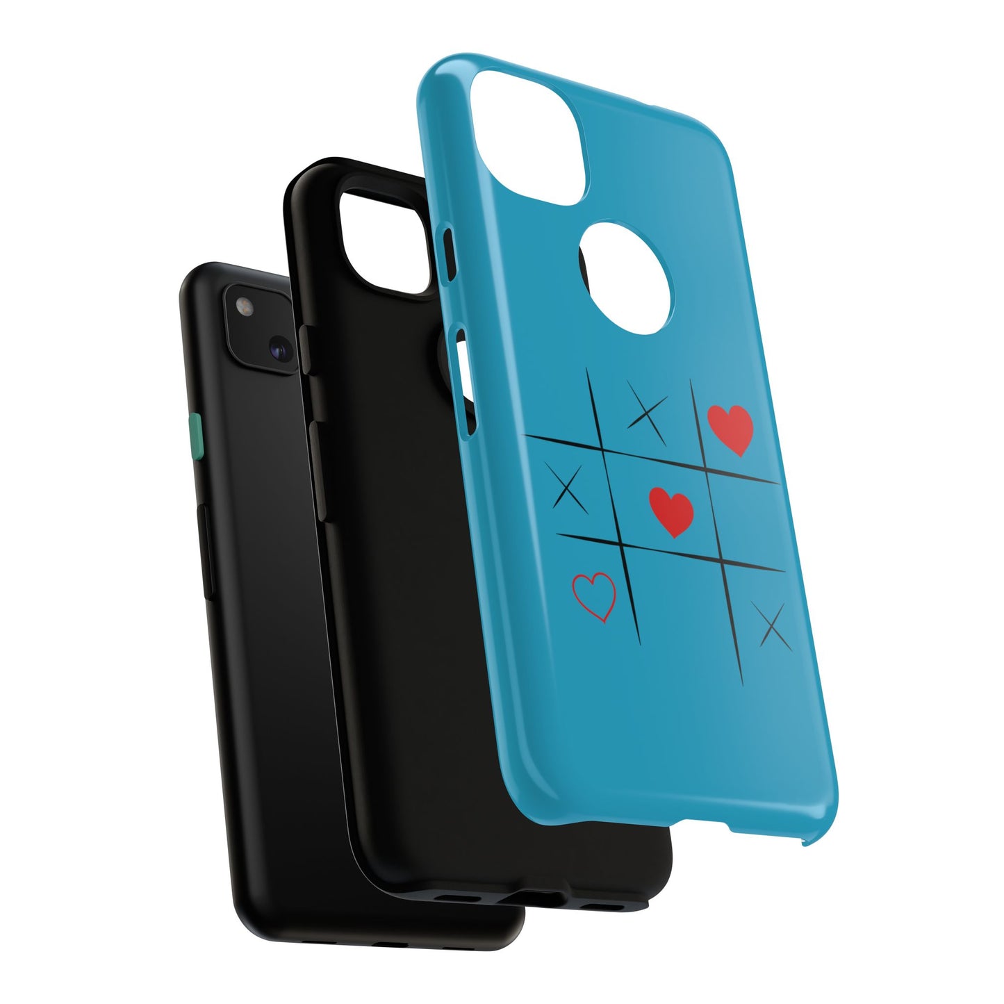Tough Cases Phone Case - Playful Tic Tac Toe Design, Phone Accessory, Cute Gift, Durable Cover, Fun Tech