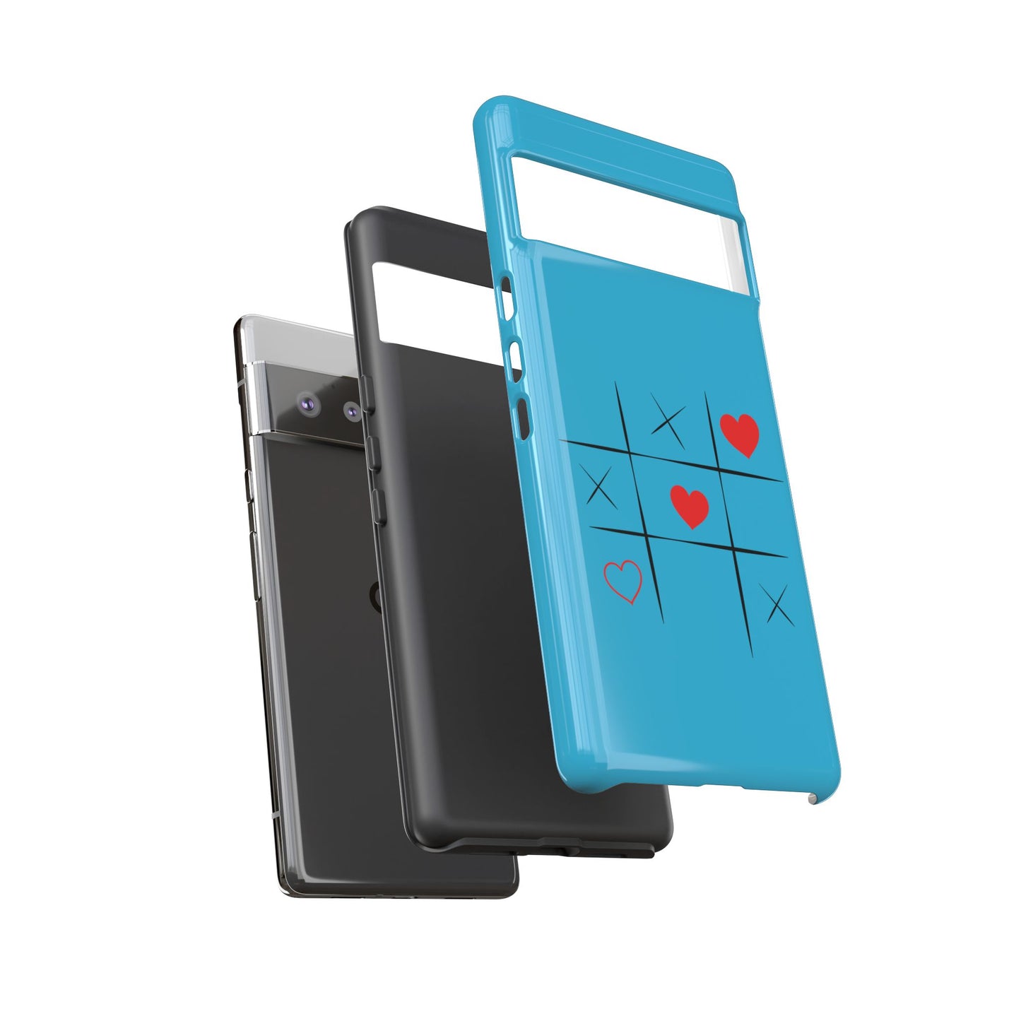 Tough Cases Phone Case - Playful Tic Tac Toe Design, Phone Accessory, Cute Gift, Durable Cover, Fun Tech