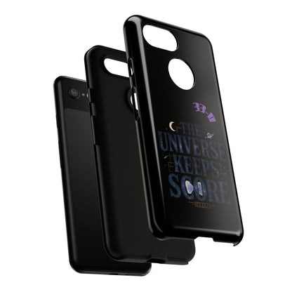 Phone Case with Cosmic Design - The Universe Keeps Score - Perfect for Astrology Lovers, Gift for Friends, Galaxy Aesthetic, Unique [...]