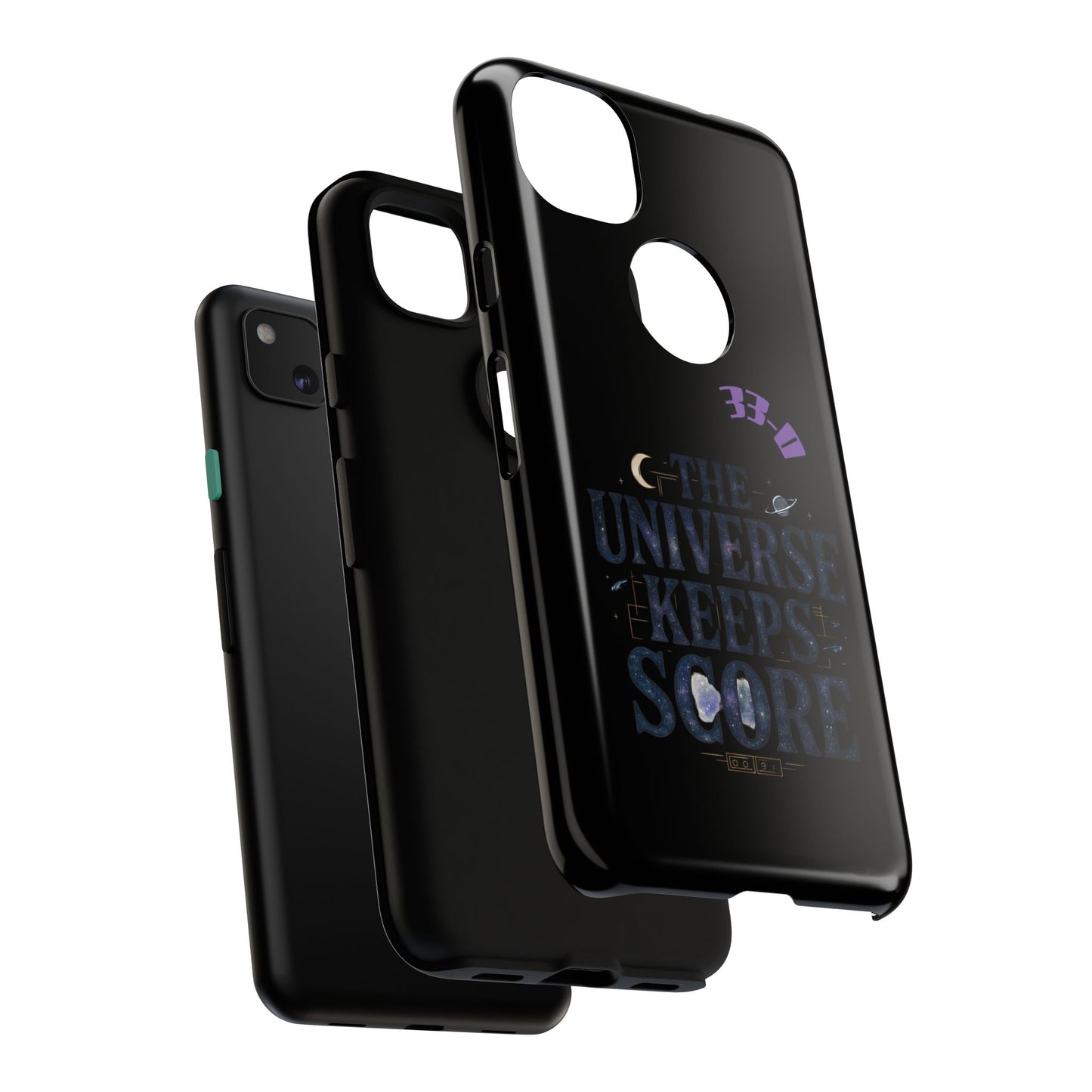 Phone Case with Cosmic Design - The Universe Keeps Score - Perfect for Astrology Lovers, Gift for Friends, Galaxy Aesthetic, Unique [...]