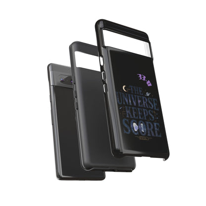 Phone Case with Cosmic Design - The Universe Keeps Score - Perfect for Astrology Lovers, Gift for Friends, Galaxy Aesthetic, Unique [...]