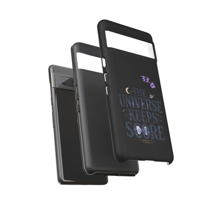 Phone Case with Cosmic Design - The Universe Keeps Score - Perfect for Astrology Lovers, Gift for Friends, Galaxy Aesthetic, Unique [...]