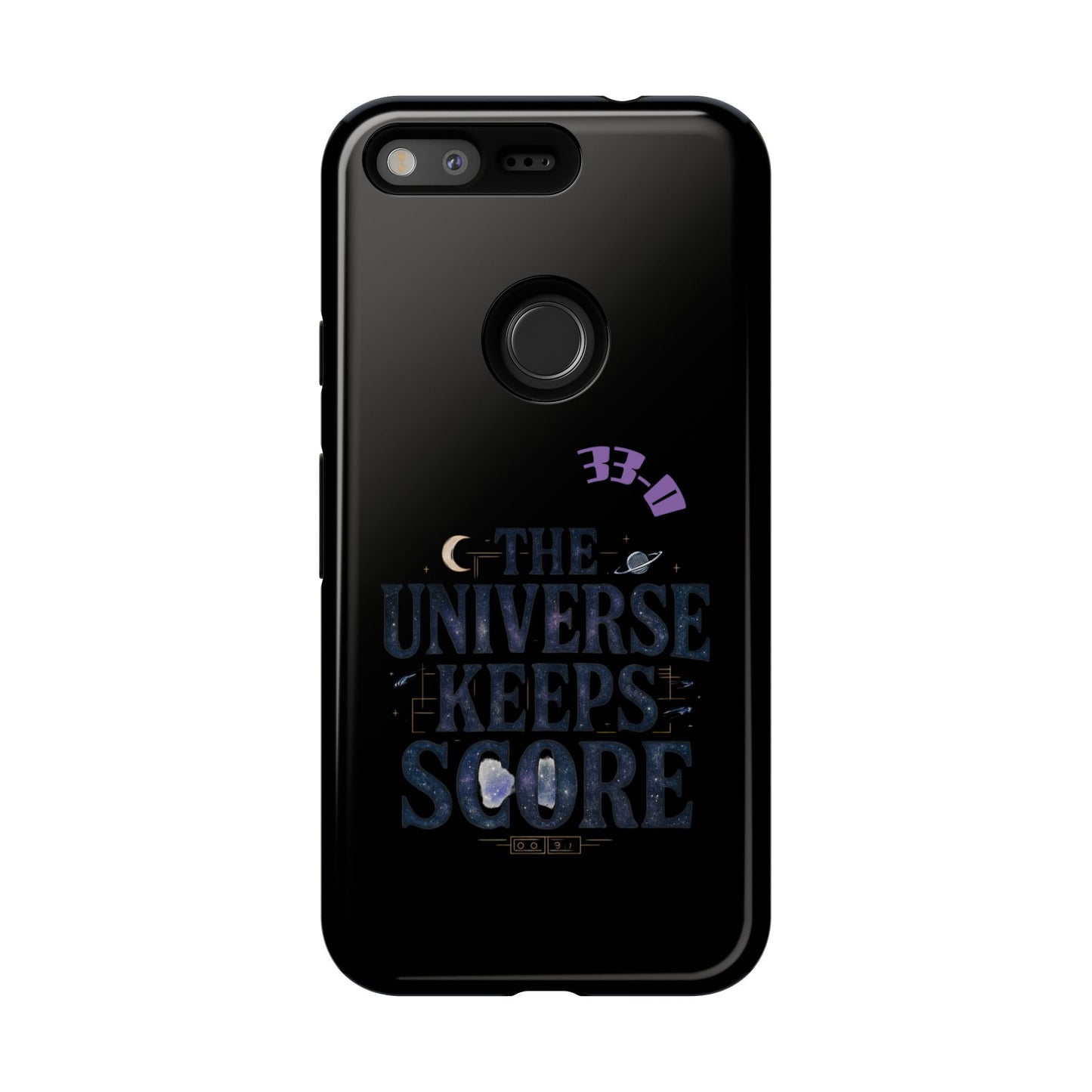 Phone Case with Cosmic Design - The Universe Keeps Score - Perfect for Astrology Lovers, Gift for Friends, Galaxy Aesthetic, Unique [...]