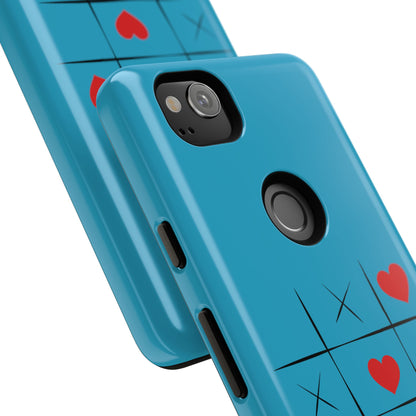 Tough Cases Phone Case - Playful Tic Tac Toe Design, Phone Accessory, Cute Gift, Durable Cover, Fun Tech