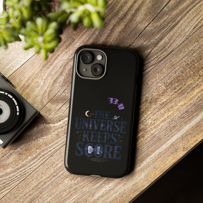 Phone Case with Cosmic Design - The Universe Keeps Score - Perfect for Astrology Lovers, Gift for Friends, Galaxy Aesthetic, Unique [...]