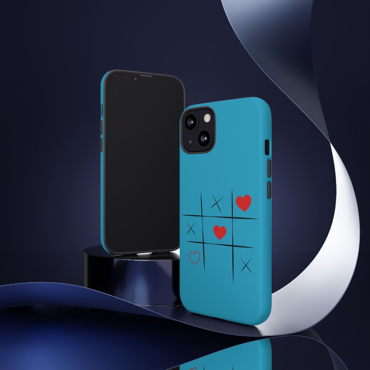 Tough Cases Phone Case - Playful Tic Tac Toe Design, Phone Accessory, Cute Gift, Durable Cover, Fun Tech