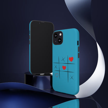 Tough Cases Phone Case - Playful Tic Tac Toe Design, Phone Accessory, Cute Gift, Durable Cover, Fun Tech