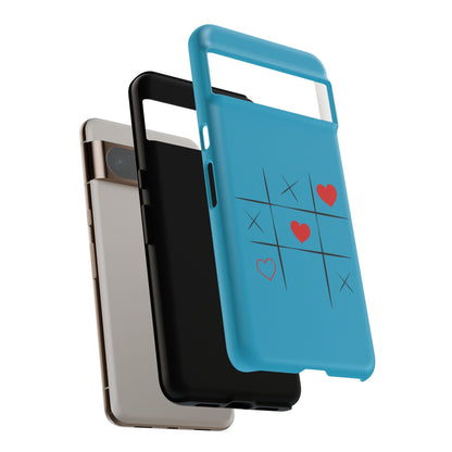Tough Cases Phone Case - Playful Tic Tac Toe Design, Phone Accessory, Cute Gift, Durable Cover, Fun Tech