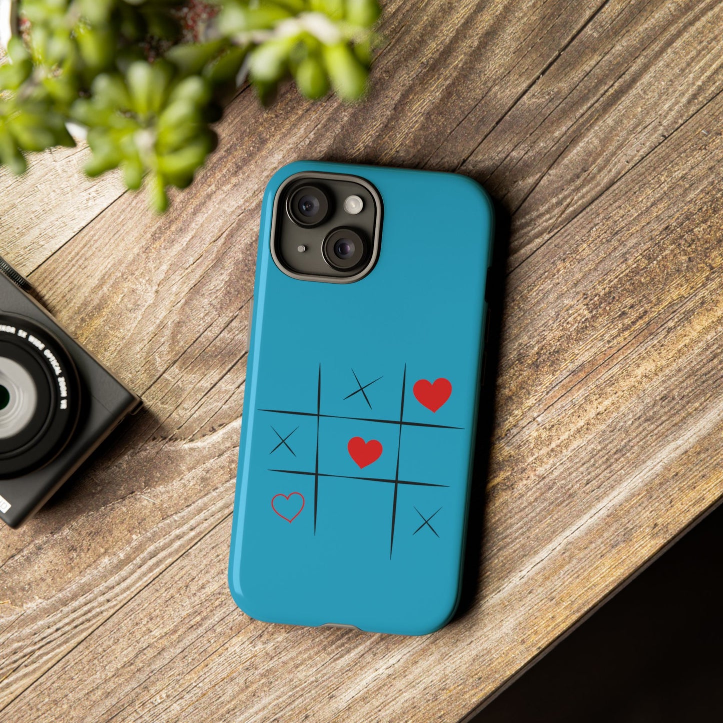 Tough Cases Phone Case - Playful Tic Tac Toe Design, Phone Accessory, Cute Gift, Durable Cover, Fun Tech