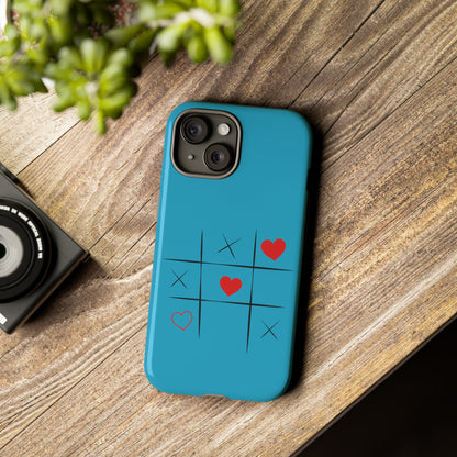Tough Cases Phone Case - Playful Tic Tac Toe Design, Phone Accessory, Cute Gift, Durable Cover, Fun Tech