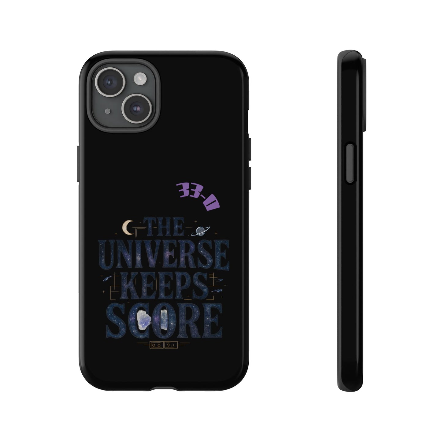 Phone Case with Cosmic Design - The Universe Keeps Score - Perfect for Astrology Lovers, Gift for Friends, Galaxy Aesthetic, Unique [...]