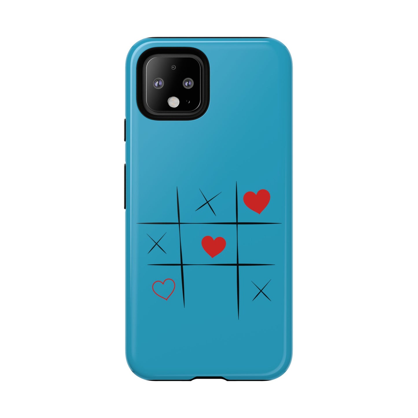 Tough Cases Phone Case - Playful Tic Tac Toe Design, Phone Accessory, Cute Gift, Durable Cover, Fun Tech