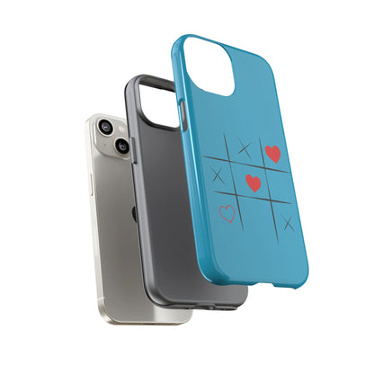 Tough Cases Phone Case - Playful Tic Tac Toe Design, Phone Accessory, Cute Gift, Durable Cover, Fun Tech