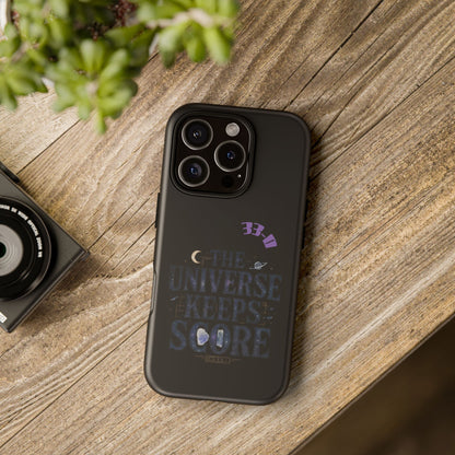 Phone Case with Cosmic Design - The Universe Keeps Score - Perfect for Astrology Lovers, Gift for Friends, Galaxy Aesthetic, Unique [...]