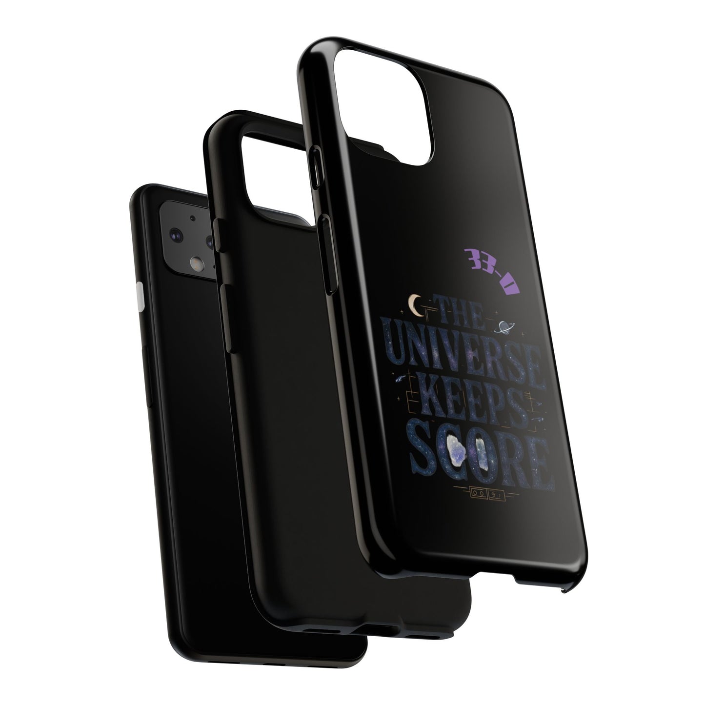 Phone Case with Cosmic Design - The Universe Keeps Score - Perfect for Astrology Lovers, Gift for Friends, Galaxy Aesthetic, Unique [...]