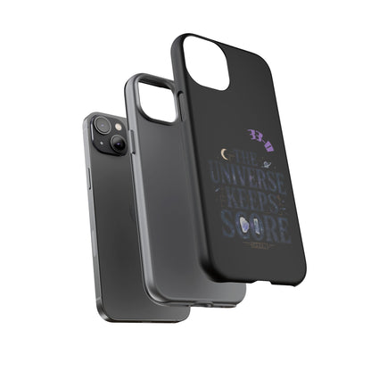 Phone Case with Cosmic Design - The Universe Keeps Score - Perfect for Astrology Lovers, Gift for Friends, Galaxy Aesthetic, Unique [...]